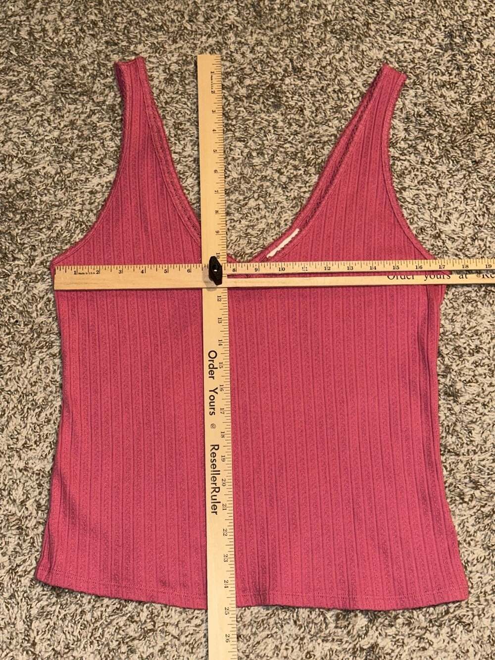 Universal Thread Pink Ribbed V-Neck Tank Top XL - Picture 4 of 4